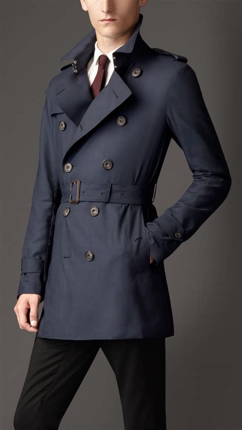 burberry trenchcoat blue men|burberry cashmere trench coat men's.